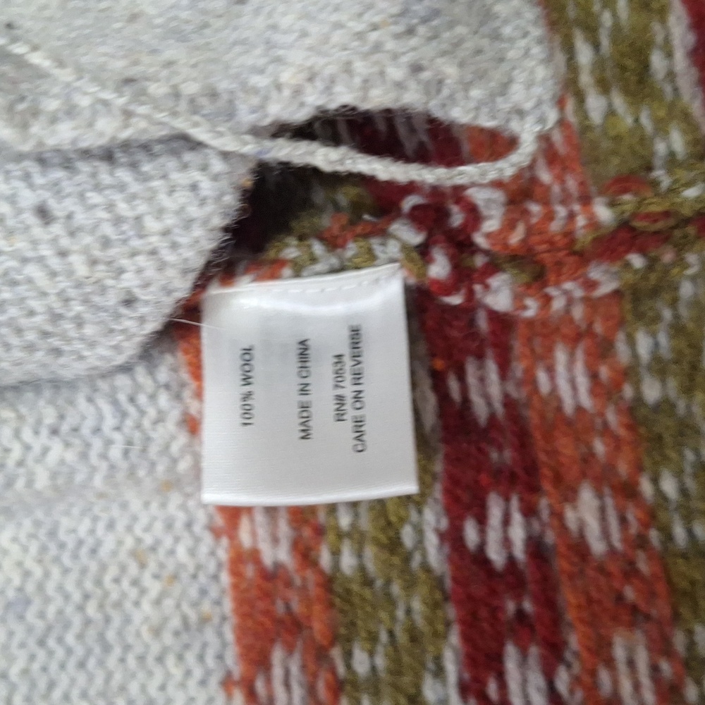 Orvis 100% wool cardigan sweater - southwestern gray - L - Picture 5 of 7